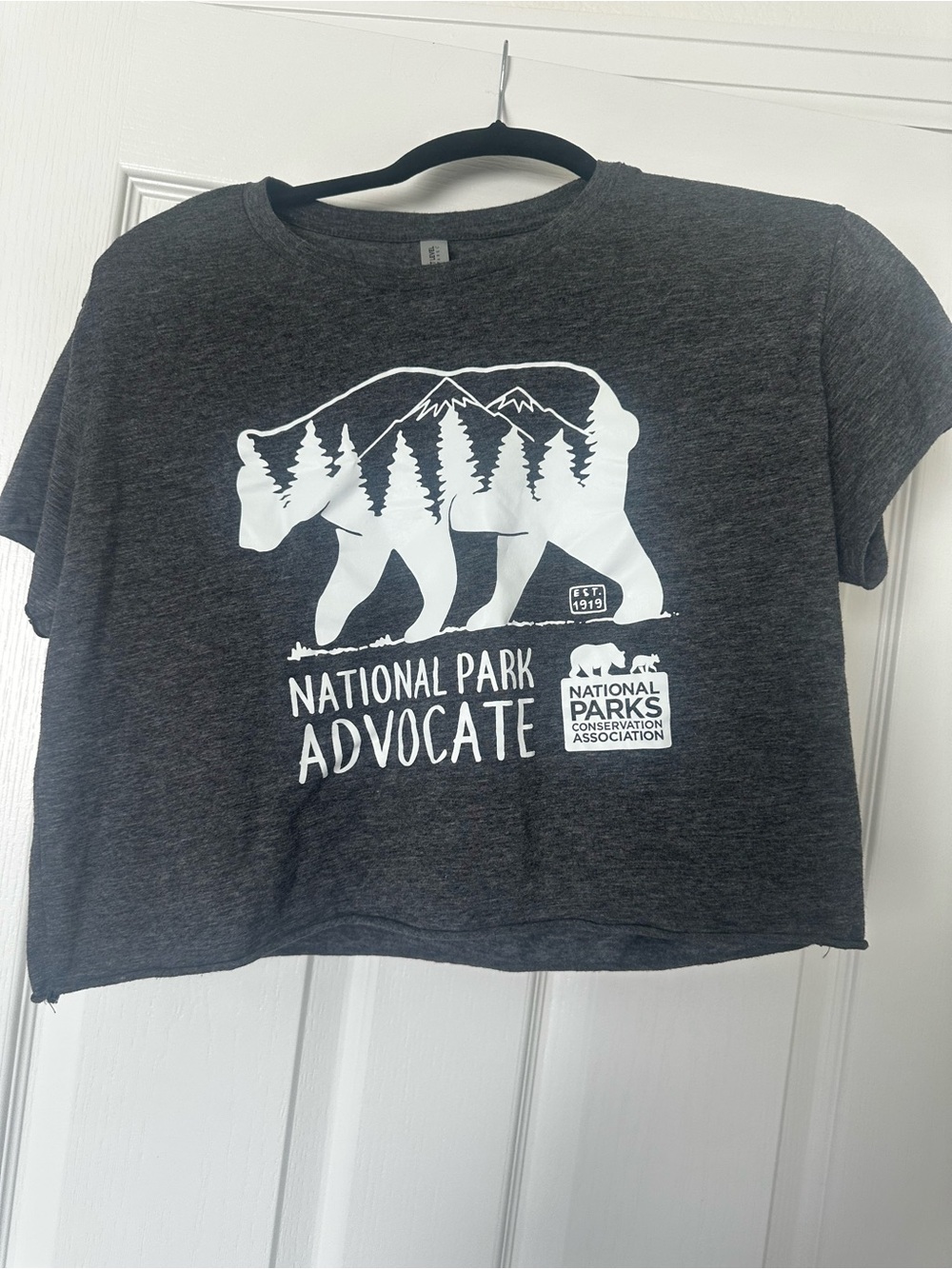 Official National Parks Conservation Association Women’s Grey Crop Top